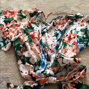 NWT Zara Basic Wrap Top